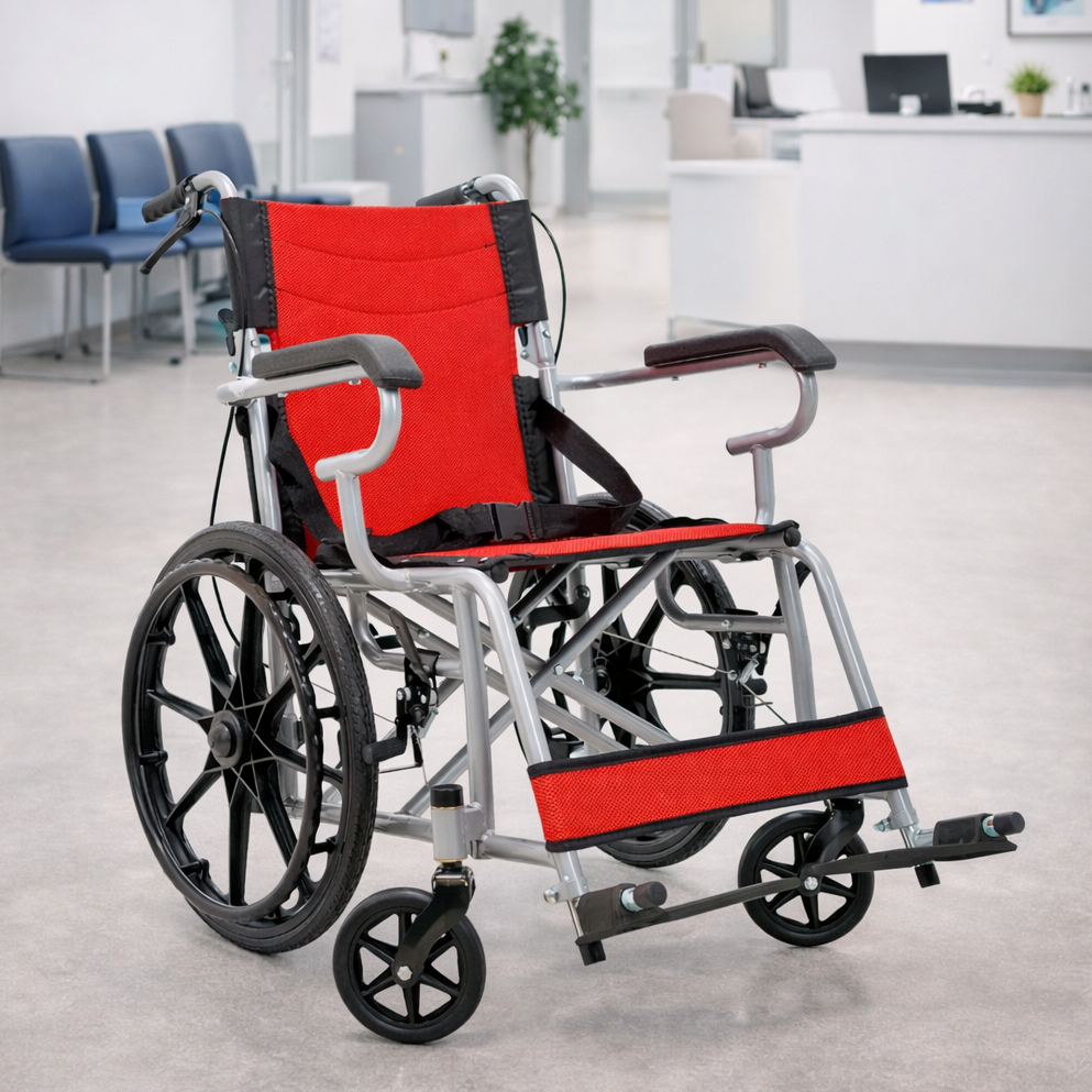 Silla de Ruedas Plegable con Respaldo Abatible | KOMFORT