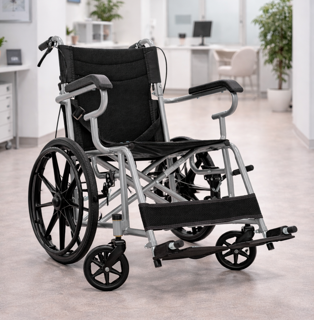 Silla de Ruedas Plegable con Respaldo Abatible | KOMFORT