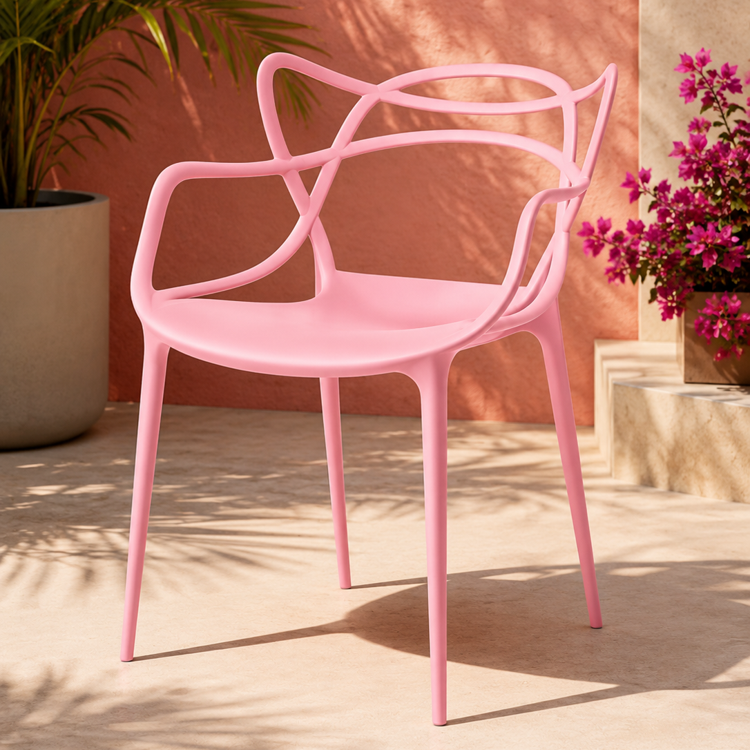 Set de 4 Sillas de Diseño Moderno para Interior y Exterior | KOMFORT