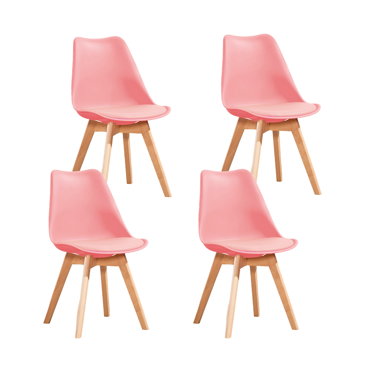 Set de 4 Sillas Comedor Eames Modernas KOMFORT