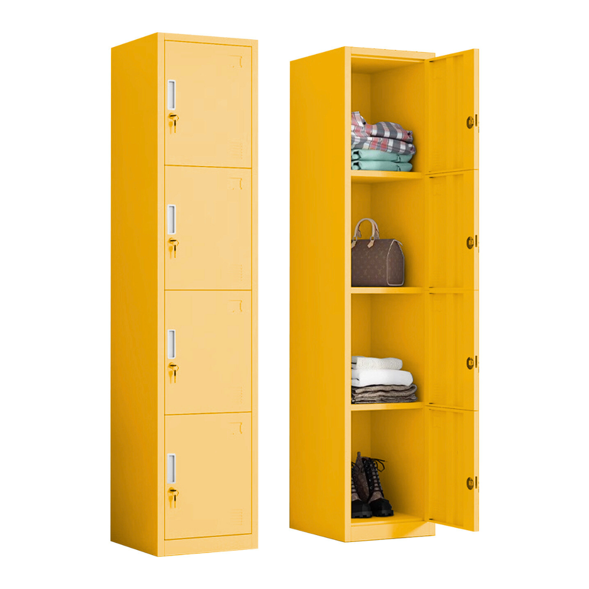 Locker Metálico de 4 Puertas con Llave | KOMFORT