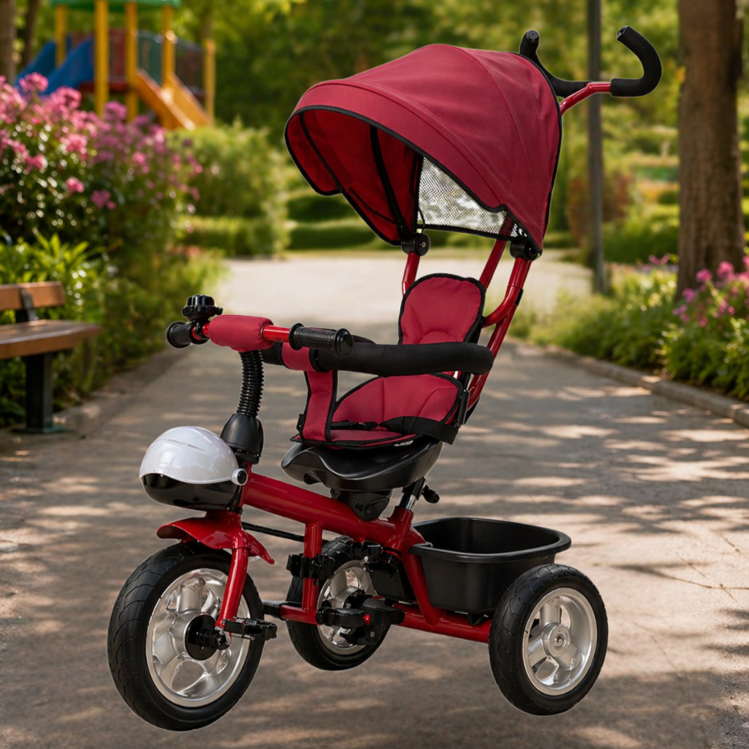 Triciclo Infantil Paseo 2 en 1 con Capota y Manija | KOMFORT