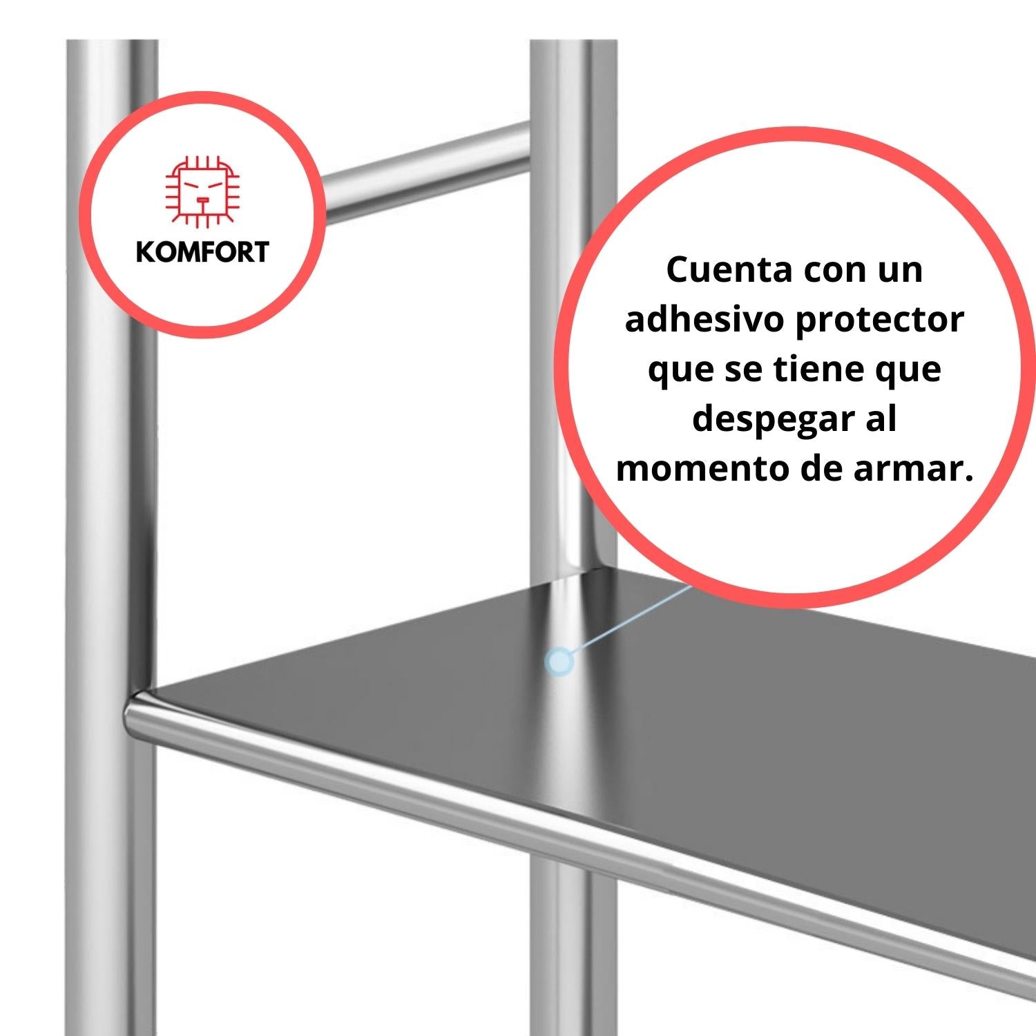 adhesivo protector repisa de baño komfort