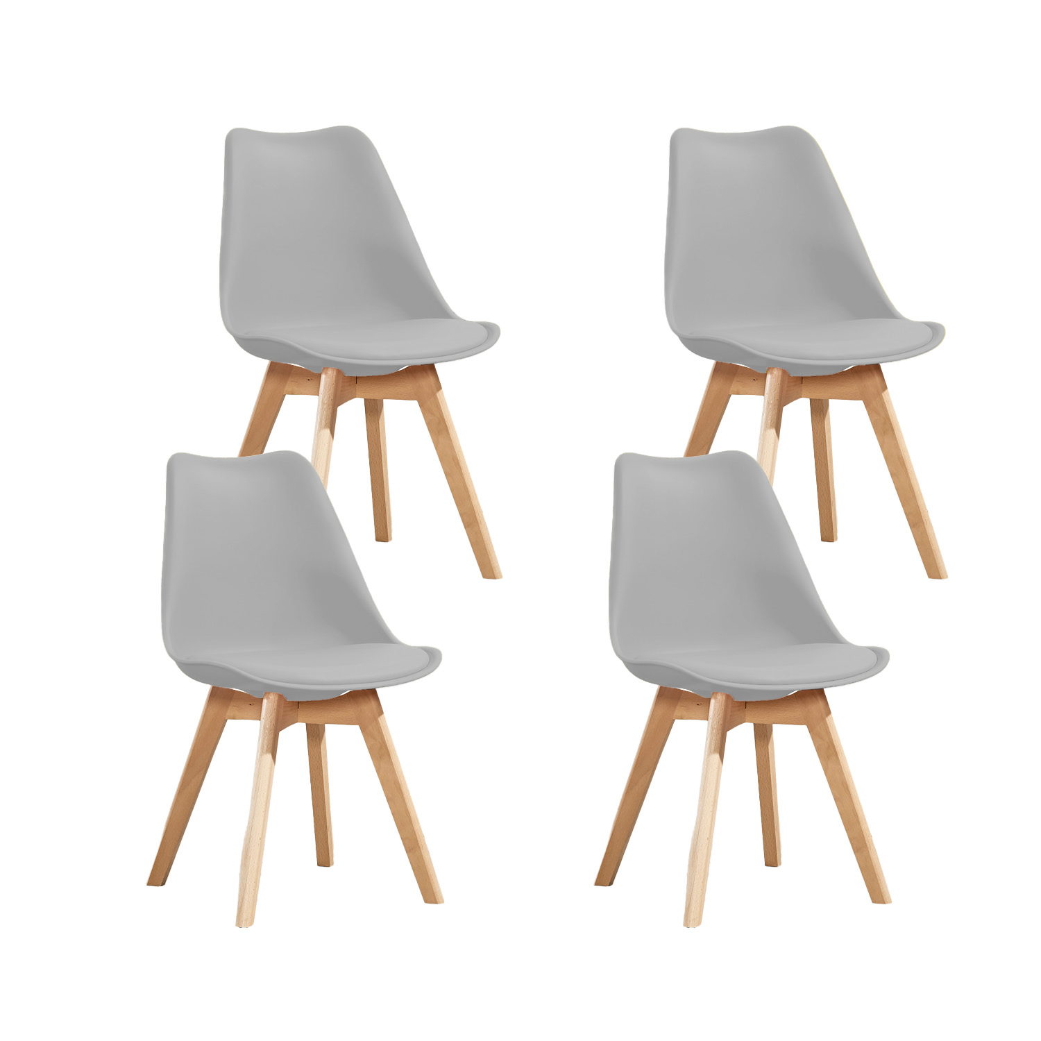 Set de 4 Sillas Comedor Eames Modernas KOMFORT