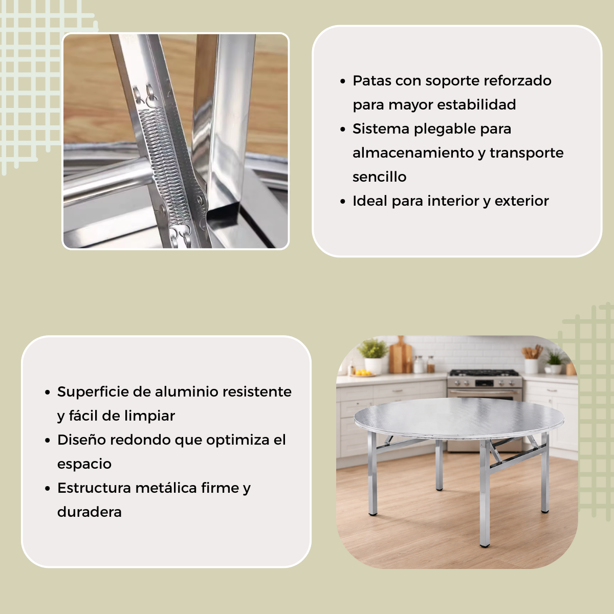 Mesa Circular Para Interior y Exterior KOMFORT